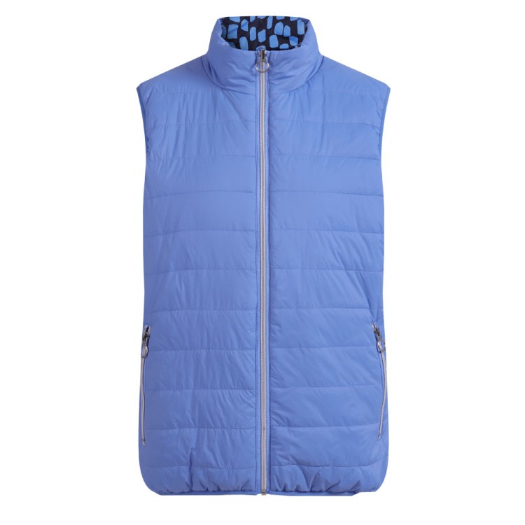 JRB Women's Golf Reversible Gillet - Cornflower / Cornflower Print