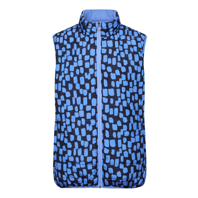 JRB Women's Golf Reversible Gillet - Cornflower / Cornflower Print