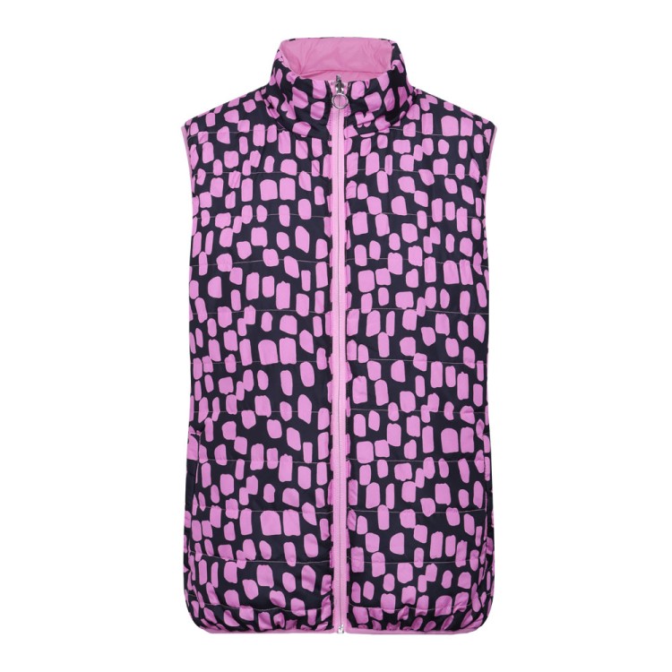 JRB Women's Golf Reversible Gillet - Fuchsia / Fuchsia Print