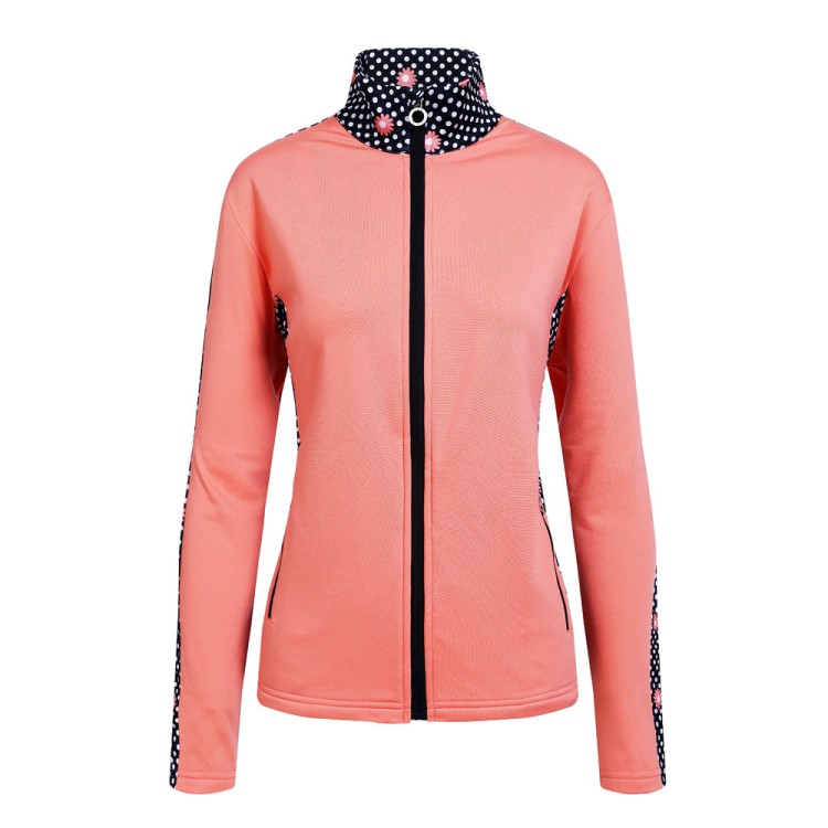 JRB Women's Golf - Fully Zipped Jacket - Coral Peach