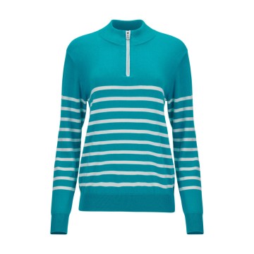 JRB Women's Golf - 1/4 Zipped Sweaters - Lapis Green