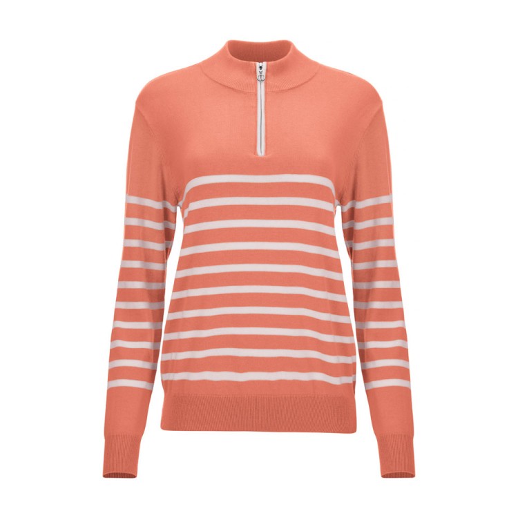 JRB Women's Golf - 1/4 Zipped Sweaters - Coral Peach