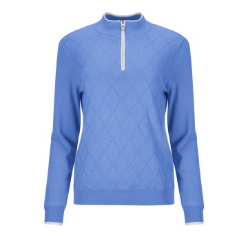 JRB Women's Golf - 1/4 Zipped Lined Sweaters - Cornflower