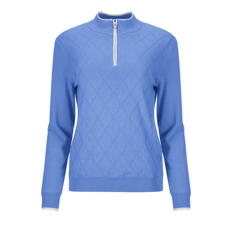 JRB Women's Golf - 1/4 Zipped Sweaters - Cornflower