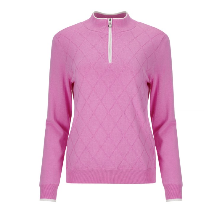 JRB Women's Golf - 1/4 Zipped Sweaters - Fuchsia