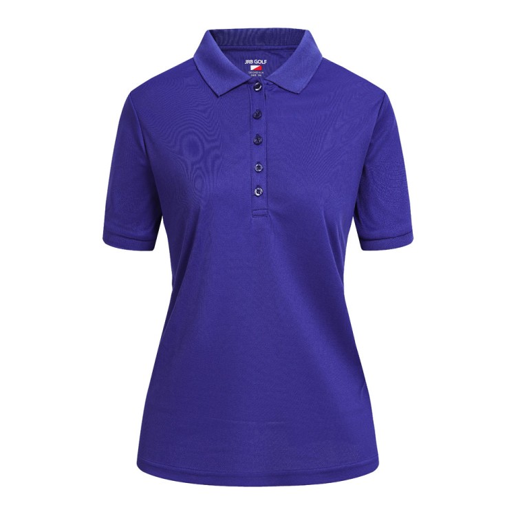 JRB Women's Golf Pique Shirt - Sapphire Blue - Sleeved or Sleeveless