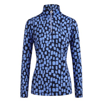 JRB Women's Golf - 1/4 Zipped Tops - Cornflower Print