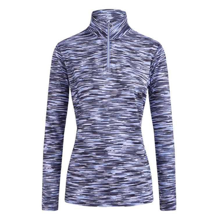 JRB Women's Golf - 1/4 Zipped Tops - Cornflower Stripe