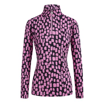 JRB Women's Golf - 1/4 Zipped Tops - Fuchsia Print